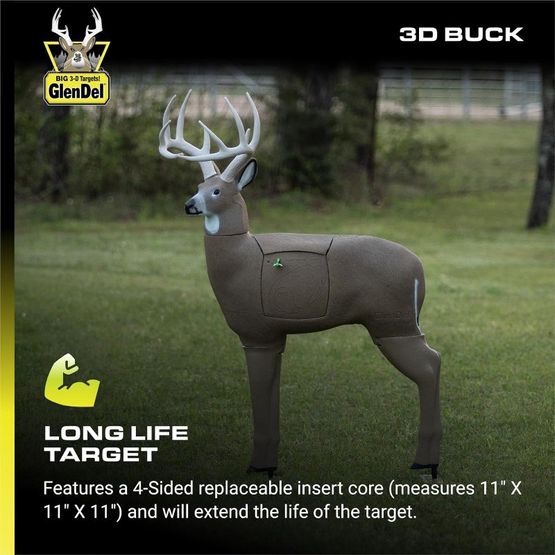 Buck 3D Archery Target Replaceable Insert Core GlenDel Buck W/4-sided Insert