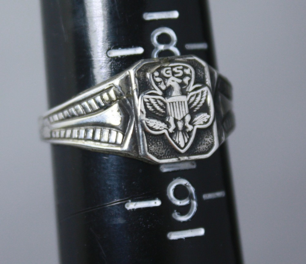 Clark & Coombs GS Eagle Solid Sterling Silver 925 Ring Adjustable
