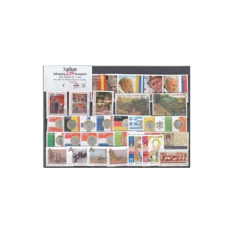 Vatican 2004 Complete Mint Never Hinged Stamps