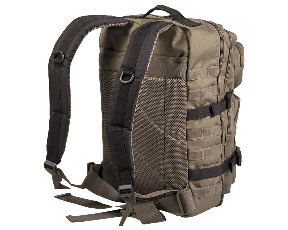 Mil-Tec Large Ranger Pack OD/Black Polyester Construction 36 Liter Capacity