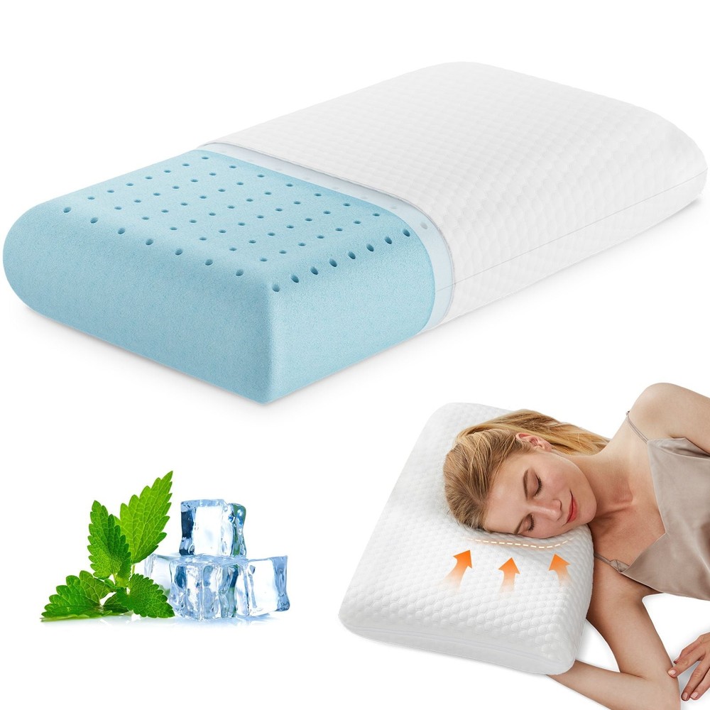 Memory Foam Pillow Standard Size, Soft Comfortable Bed Pillow 1 Pack