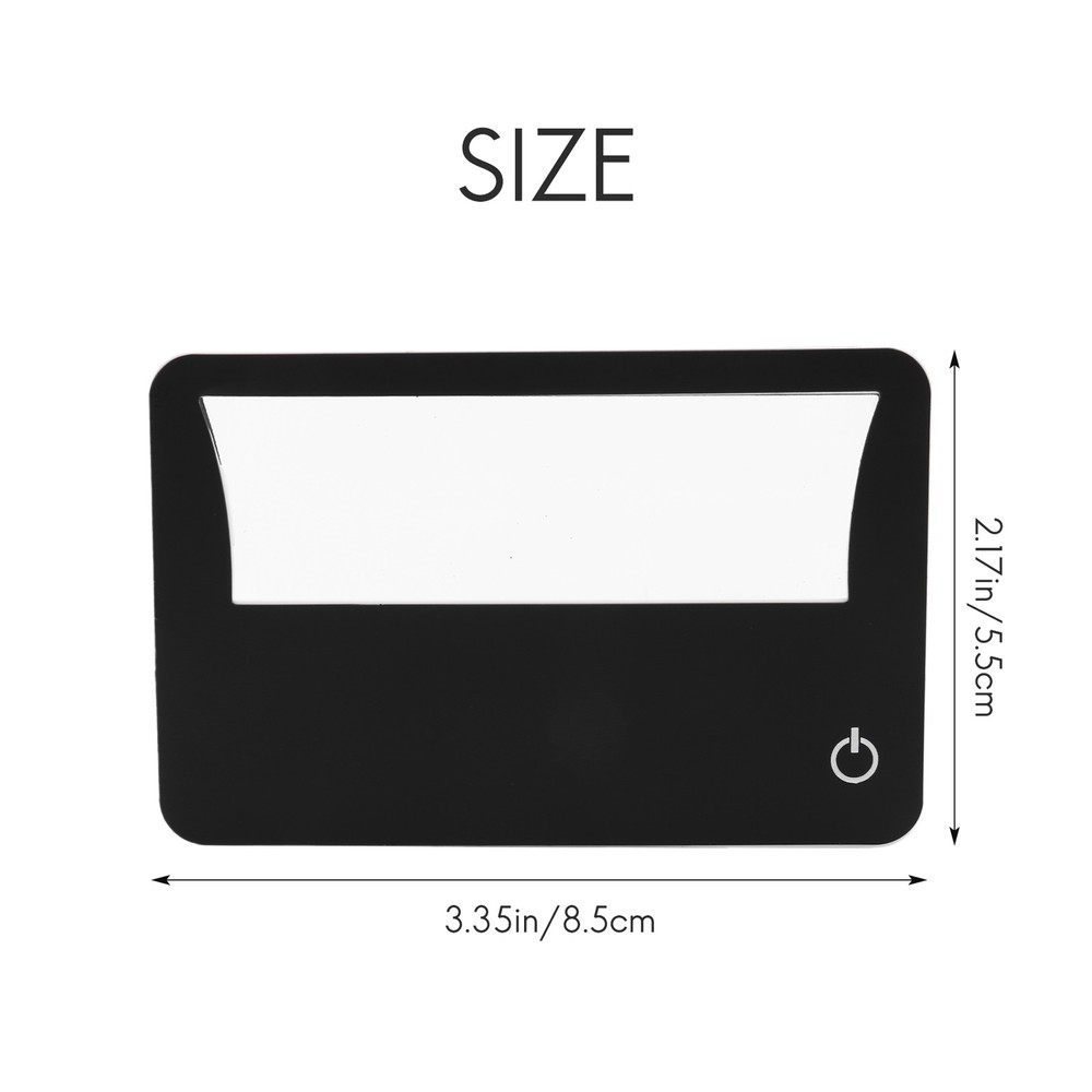 Credit Card Size Lighted 3X Magnifier Bundle Includes 2 Magnifiers, Each7591