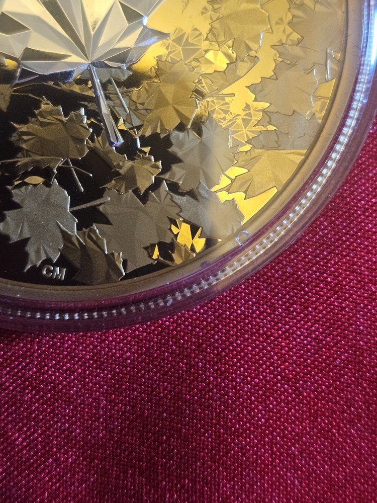 2017 $50 silver 3 oz whispering maple leaves .