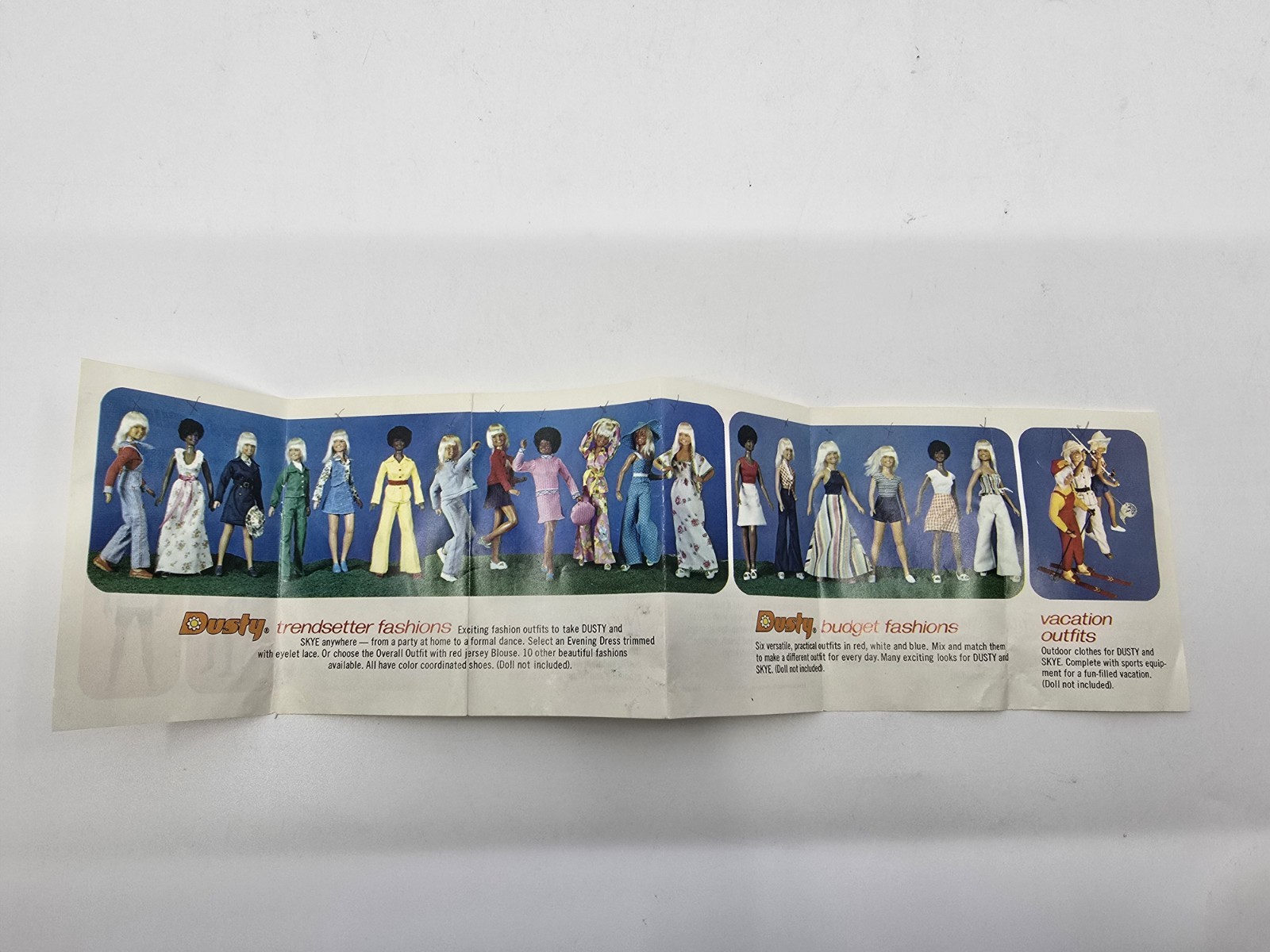 Dusty Doll Paper Insert Checklist Booklet Pamphlet Original Paper Fold Out 1976