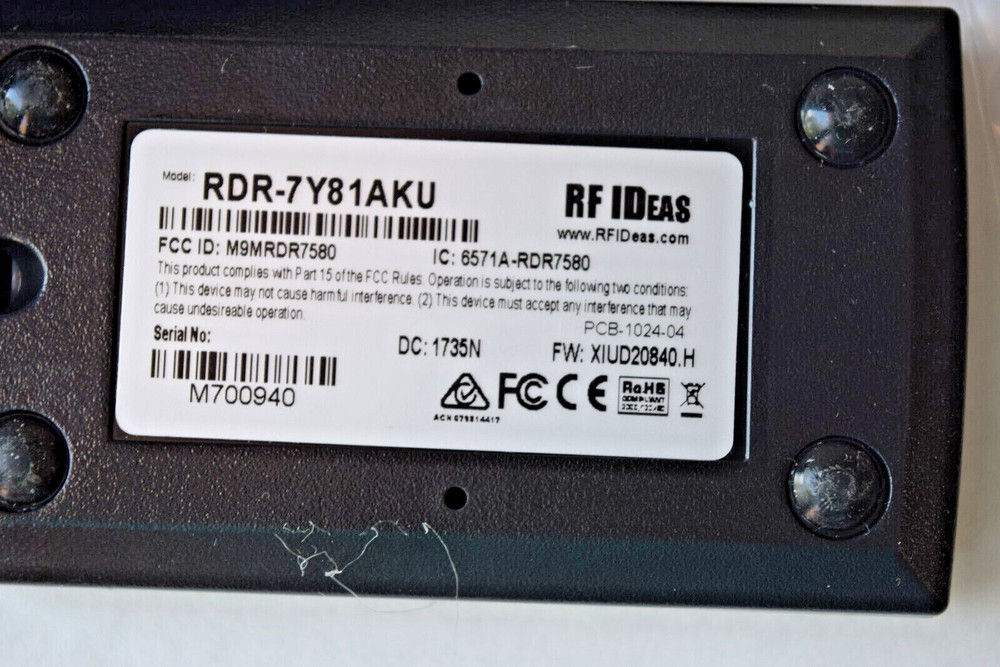 RFIDeas pcProx Enroll RDR-7Y81AKU Access Control Card Reader RF IDeas, 2ea