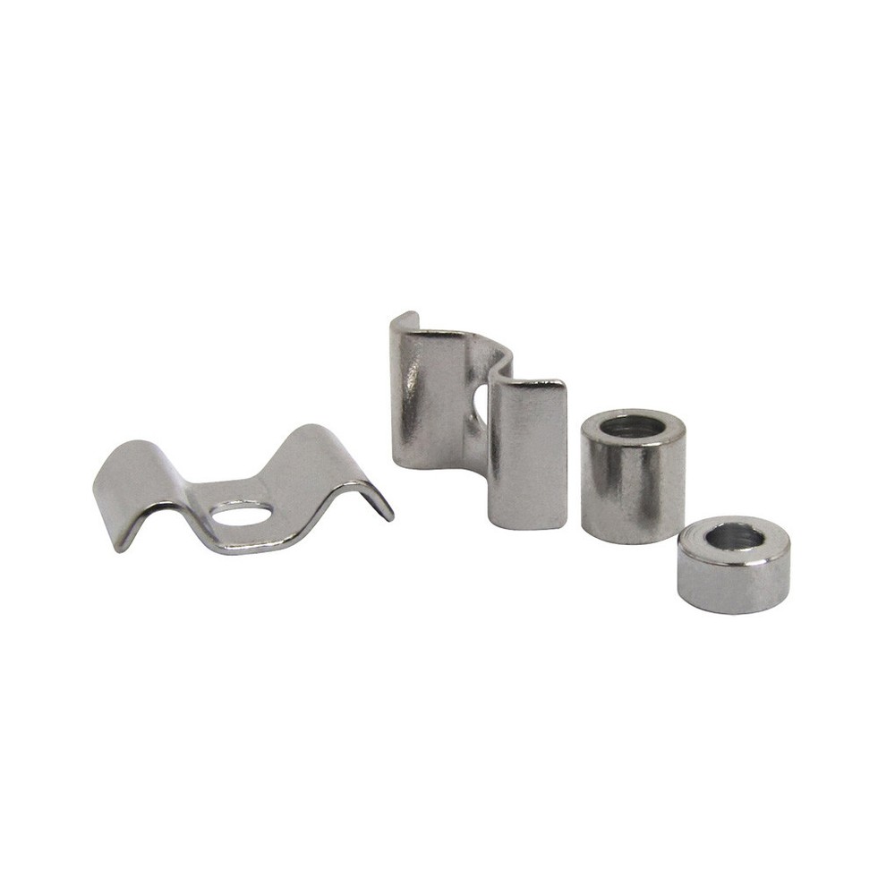 FLEOR 10 Pairs Chrome Guitar String Tree Guide String Retainers with Screws