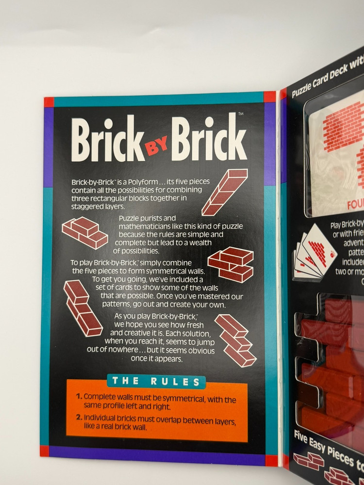 Brick By Brick Puzzle Game 60 Puzzles Binary Arts Brain Teaser Complete