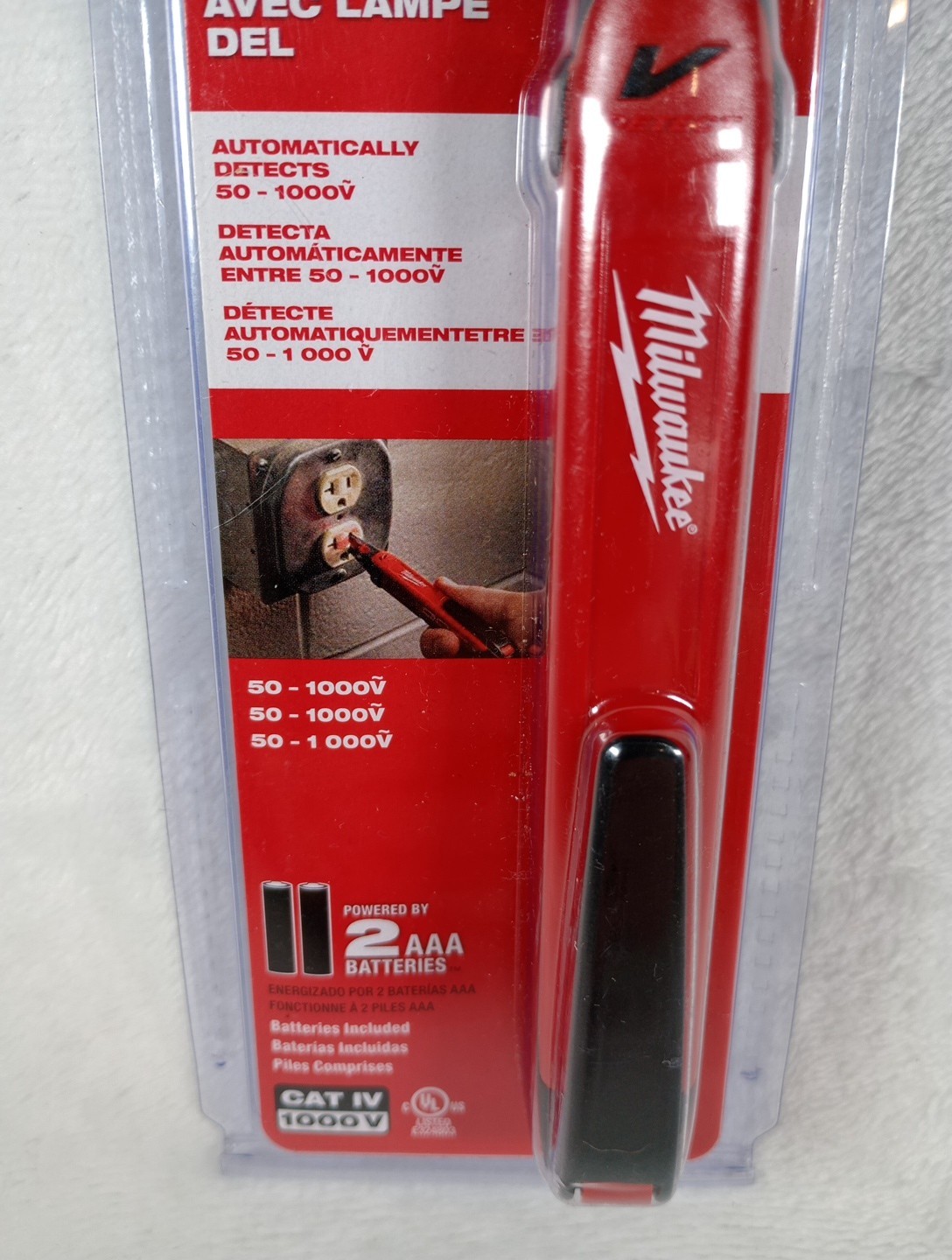 Milwaukee 2202-20 Dual Range Non-Contact Voltage Detector 10-1000V AC CAT IV