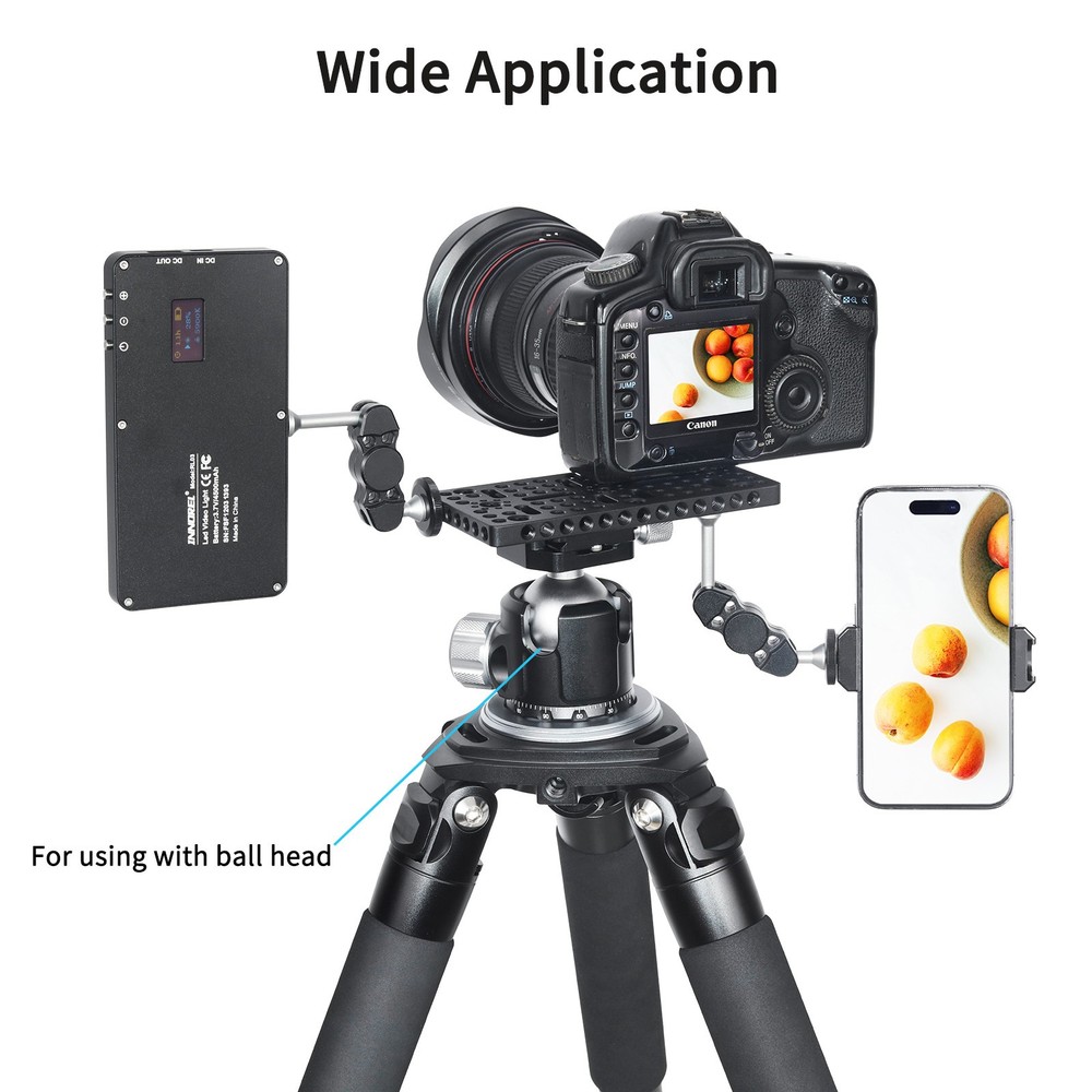 Multi-Function Mounting Plate Cheese Plate W/1/4" 3/8" Thread for Camera Tripod