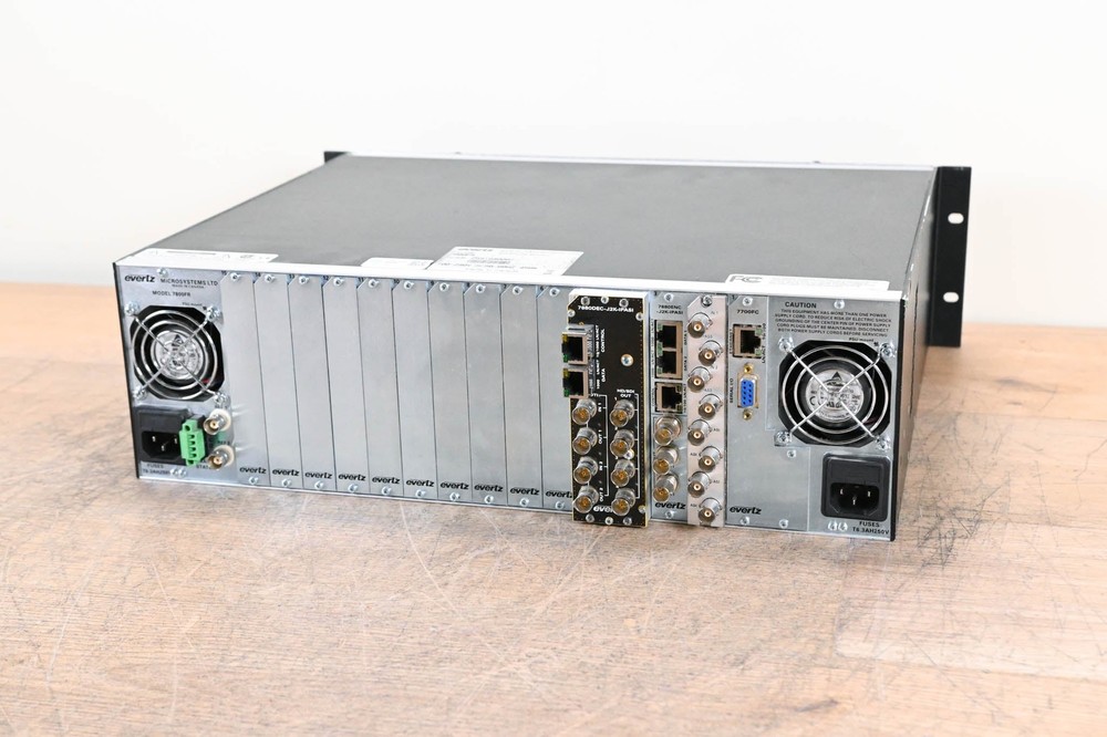 Evertz 7800FR 3RU Rack-Mountable Multiframe with Cards CG008LP