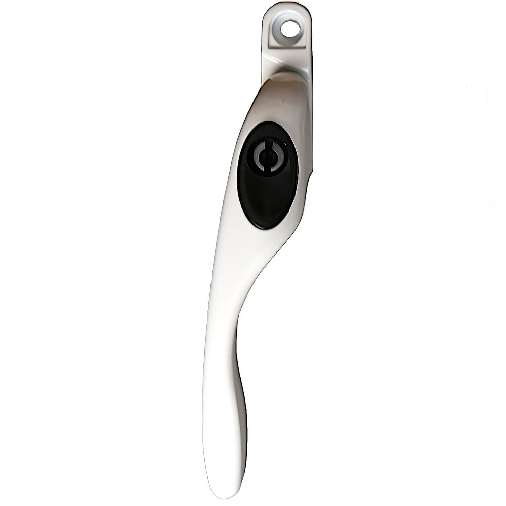 uPVC Cranked Window Handle White locking offset espag double glazing crank pvc