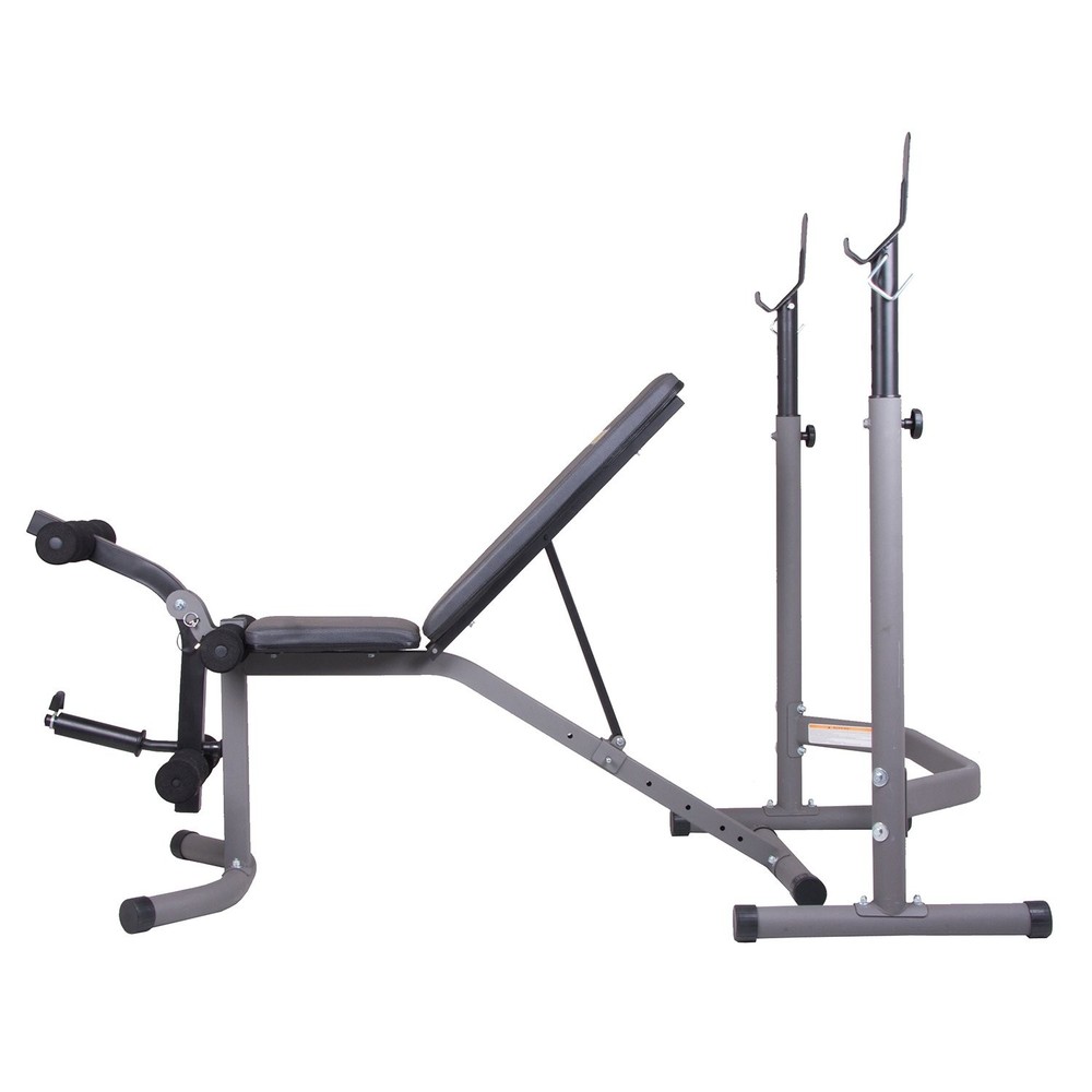 Weight Bench with Leg Extension Attachment, 2-Piece Combo Adjustable Bench Pr...