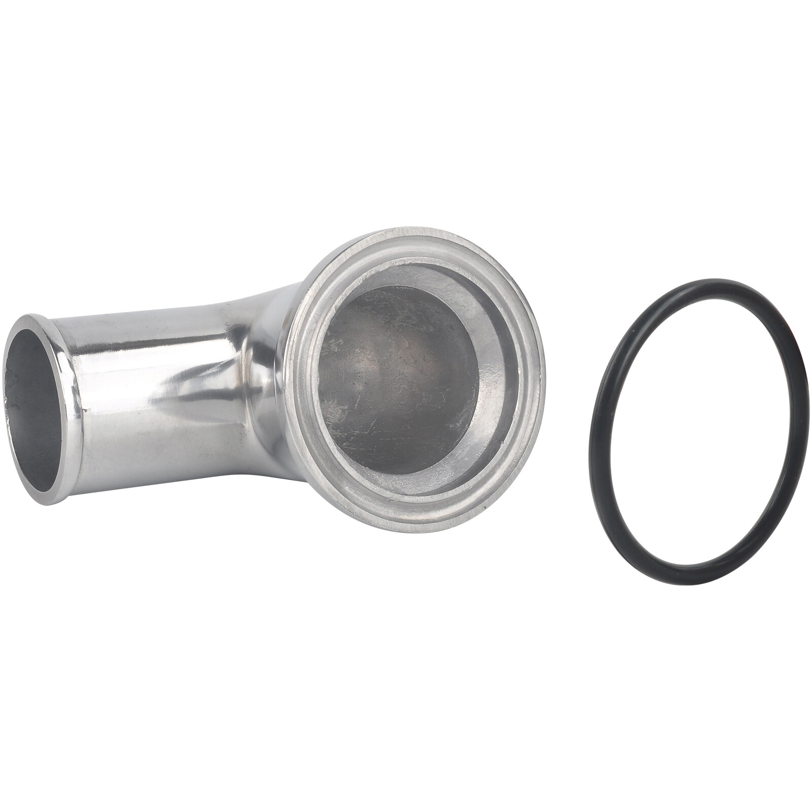 For SBC BBC Chevy 327 350 454 90° Polished Swivel Water Neck Thermostat Housing