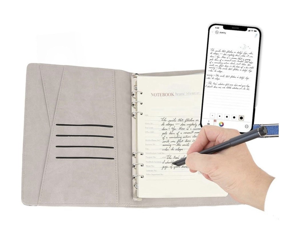 Bluetooth Digital Smart Pen Notebook Set Blue (Android) NIB