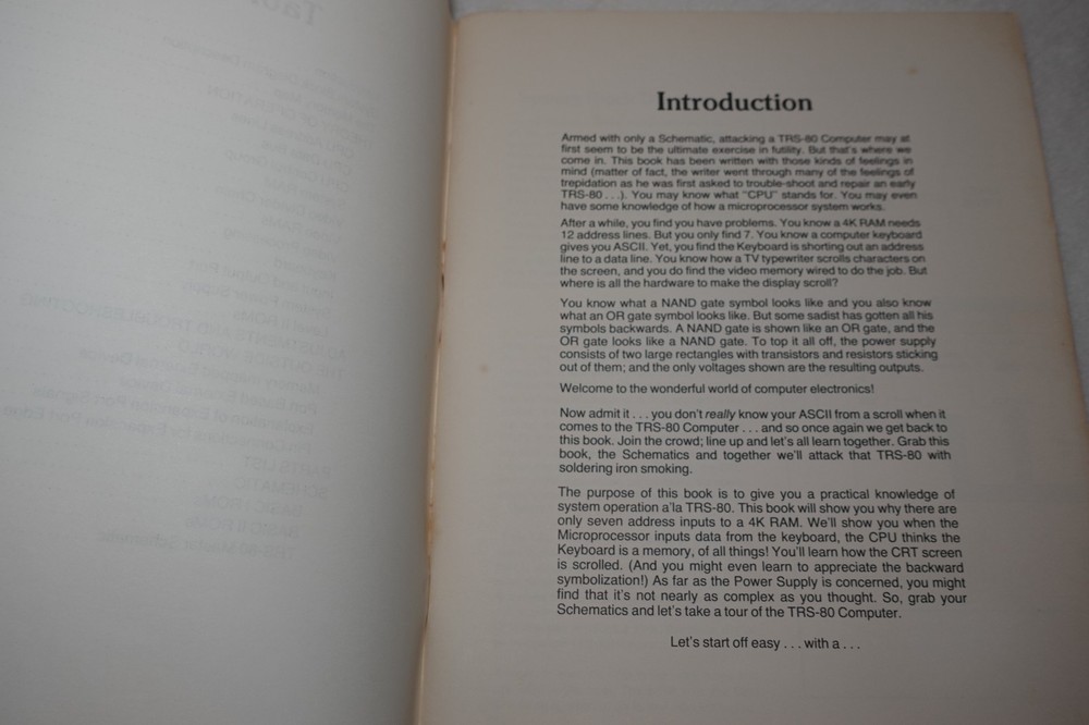 Radio Shack TRS-80 Micro Computer Technical Reference Handbook 1978 Publication