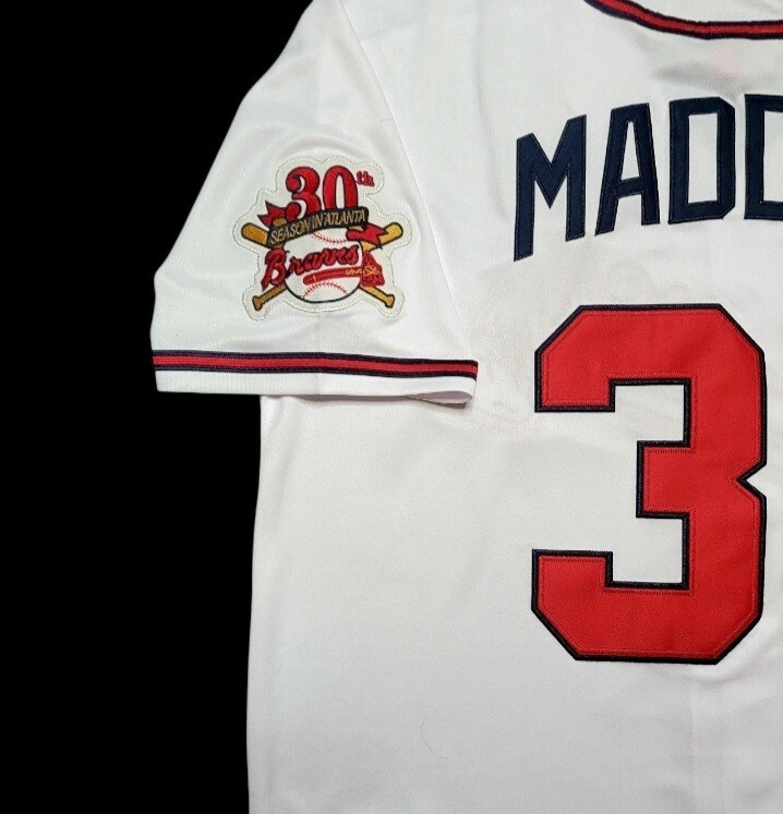 Greg Maddux Atlanta Braves 1995 Home White Men's Baseball Jersey
