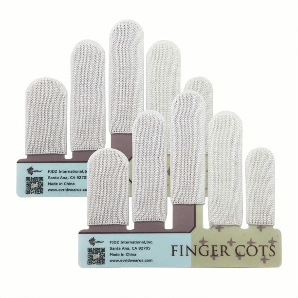 EvridWear Polypropylene Finger Cots, Reusable Toe Thumb Protector (10 Pcs)
