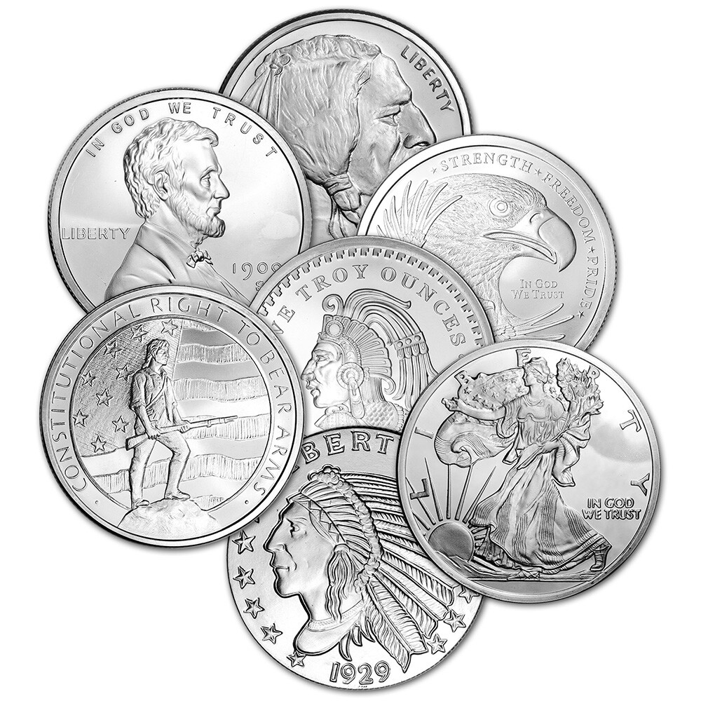 5 oz Silver Round - Random Brand - Secondary Market .999 Fine