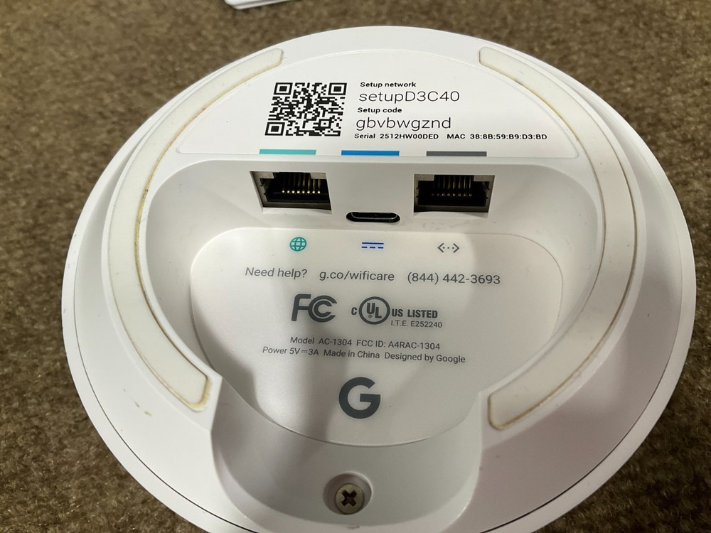 Google WiFi Access Point 1 pack GA00157-US 🇺🇸✨🇺🇸✨ OPEN BOX!!!!