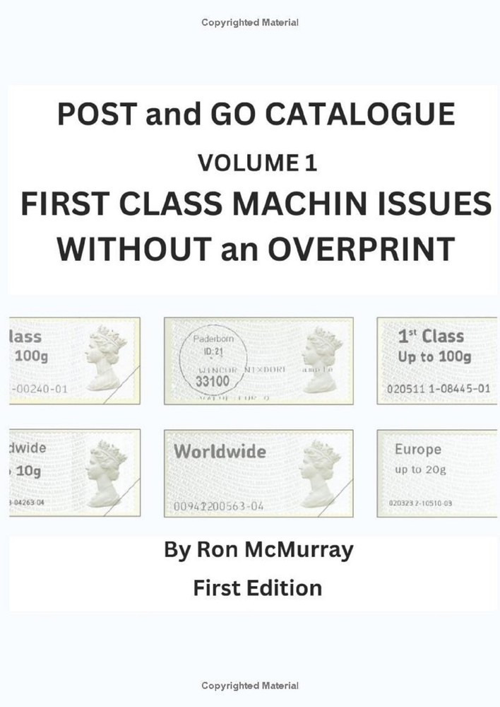 NEW! GB POST GO CATALOGUE FIRST CLASS MACHIN ISSUES WITHOUT an OVERPRINT 2025 Ed