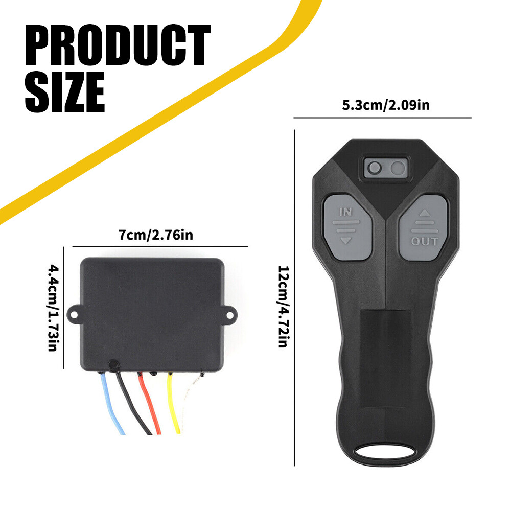 Wireless Winch Remote & Receiver Control Kit DC12V Switch Handset For ATV UTV
