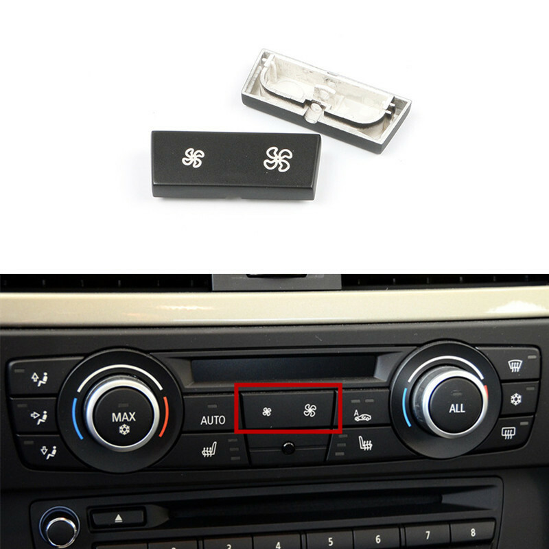 Black Car Front AC Fan Speed Button Replace Button Trim For BMW 3 E90 E92 X1 E84