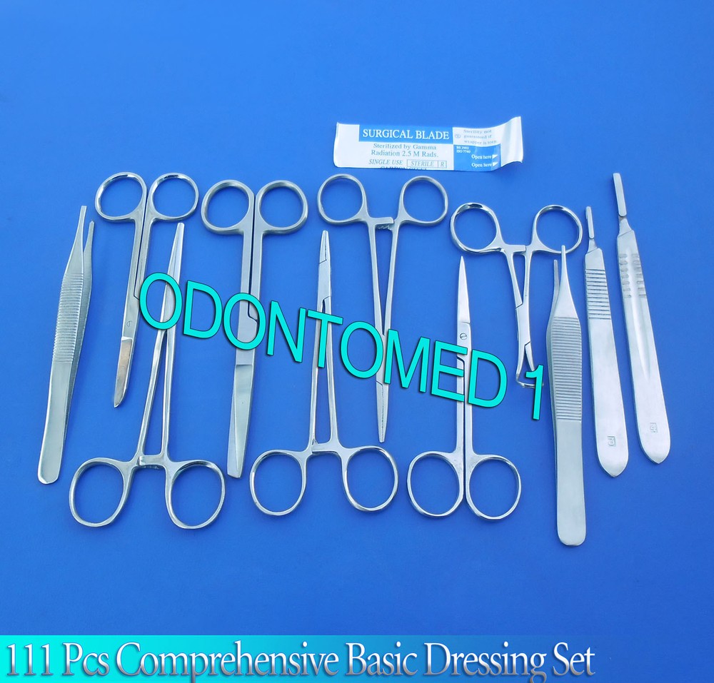 111 PCS ADVANCED BASIC DRESSING SURGERY KIT SURGICAL INSTRUMENTS