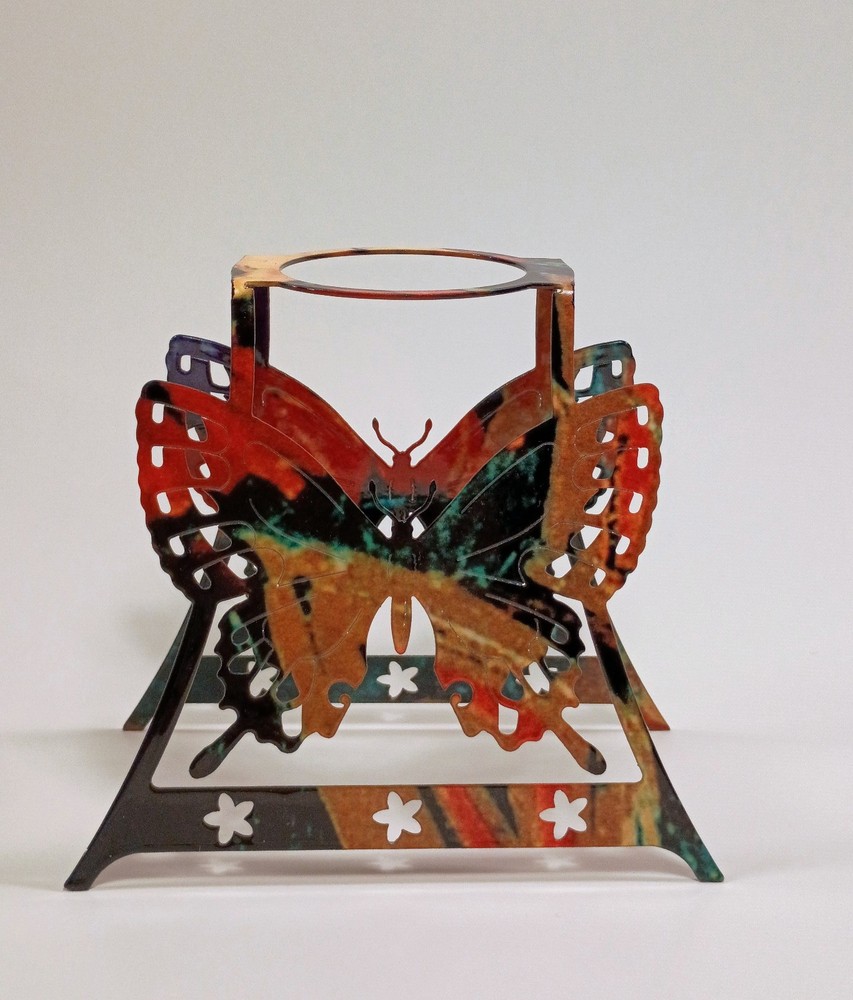 Multicolor Butterfly Candle Stand