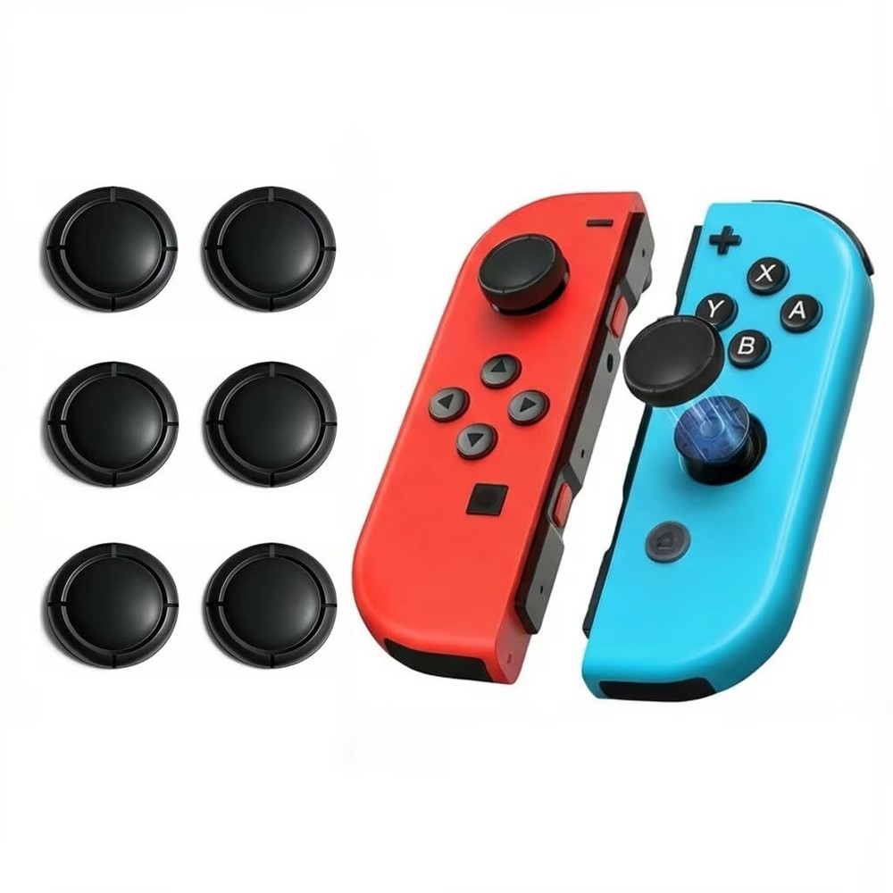 Ferkurn Joystick Replacement Cap Thumb Grip for Switch OLED Joycon & Black