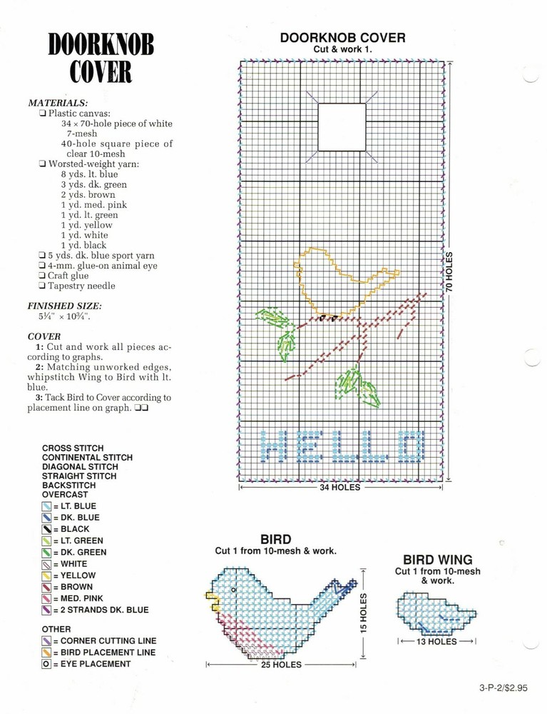 Bluebird Sampler Set Plastic Canvas Pattern By Annie's Attic