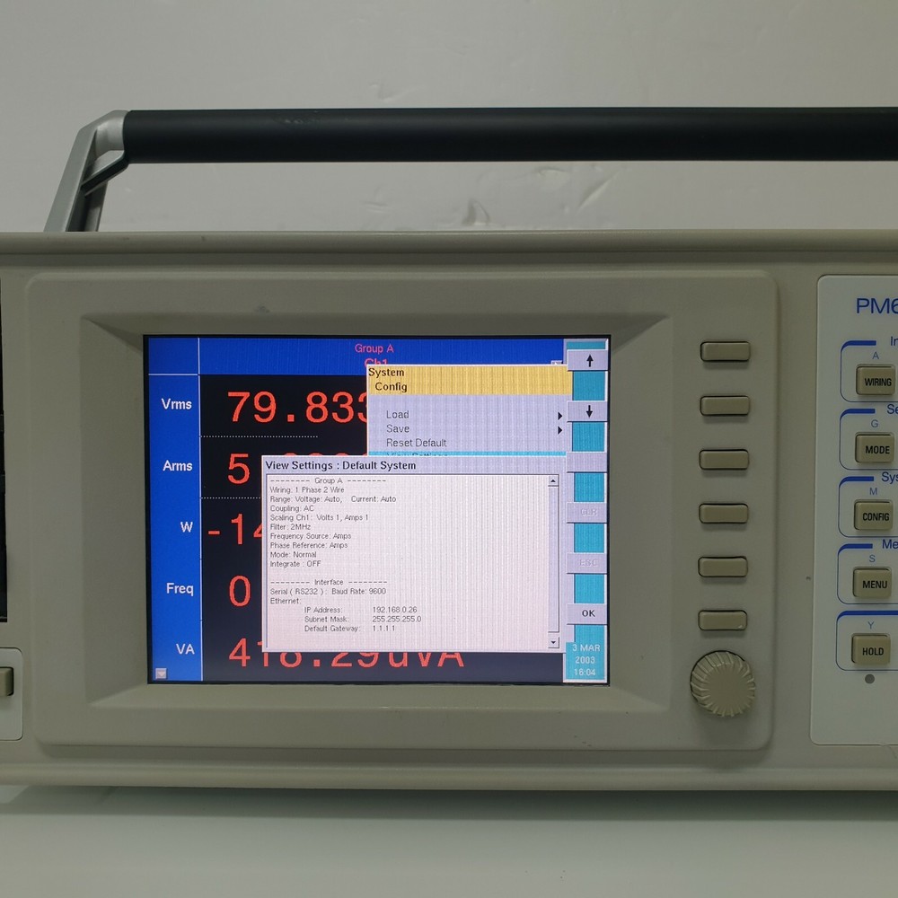 Voltech PM6000 Power Analyzer / 1 Channel