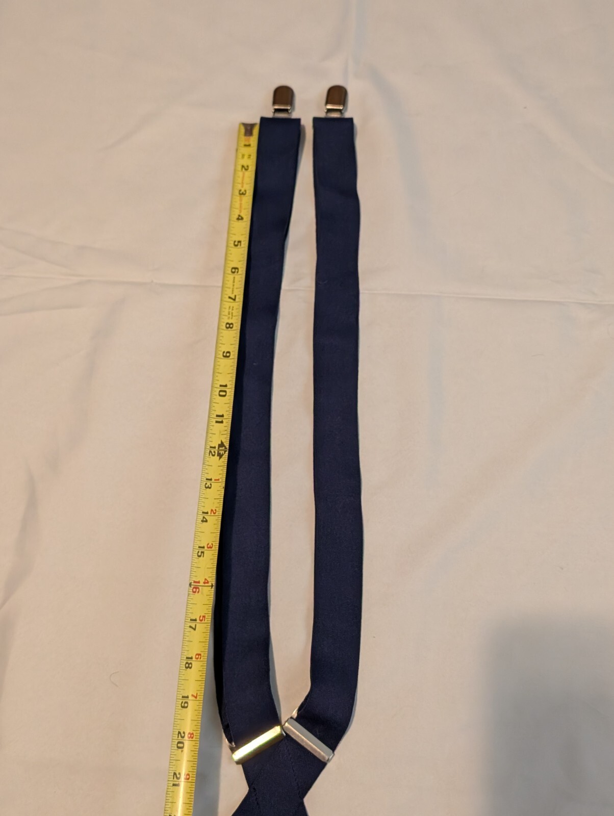 Youth/Teen Front To Back 4 Clip Suspenders Unbranded Navy Blue 1-3/8" Wide