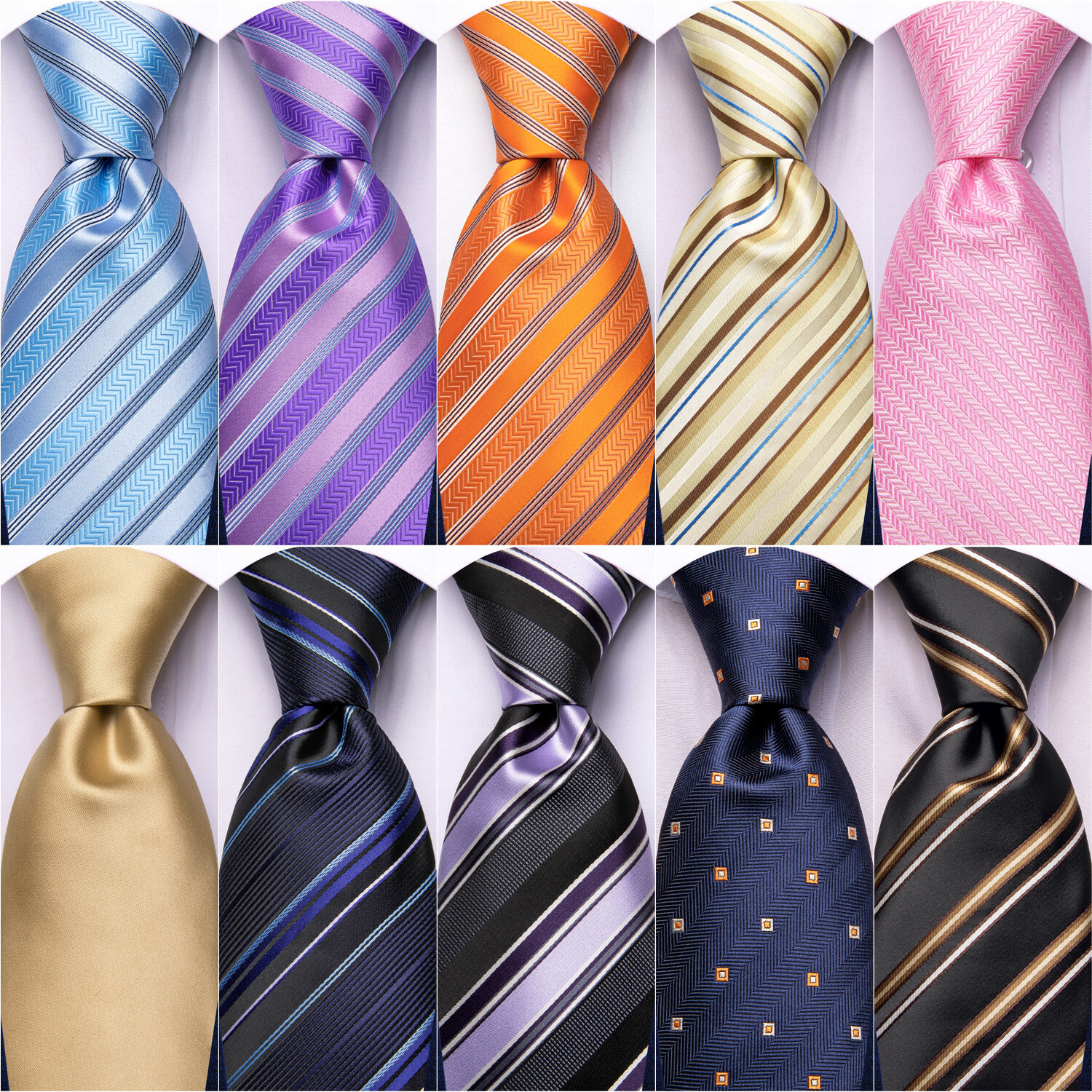 Mens Woven Wedding Ties 100 Colours Paisley Floral Solid Necktie Handkerchief Se