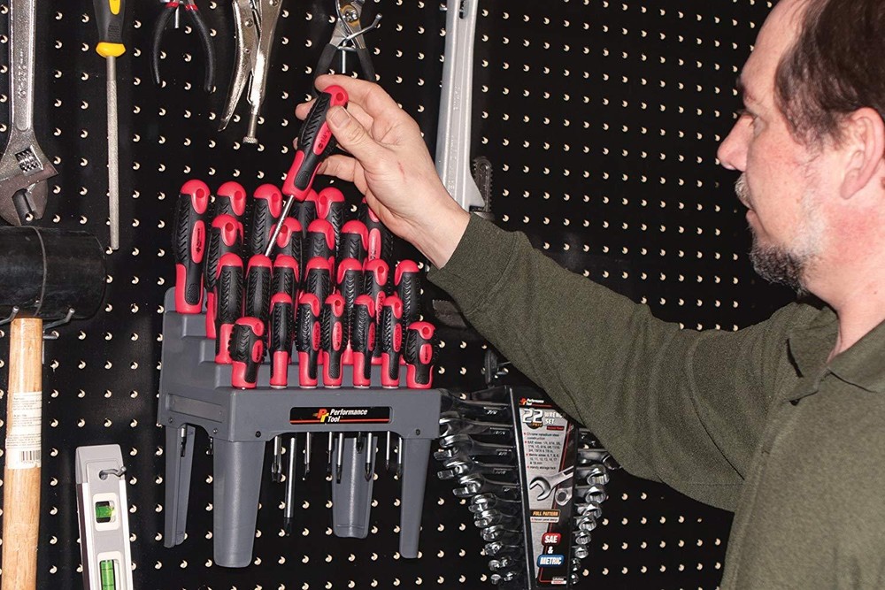Screwdriver Set Storage Rack DIY Complete Set Philips Flathead Star 26 Piece Pkg