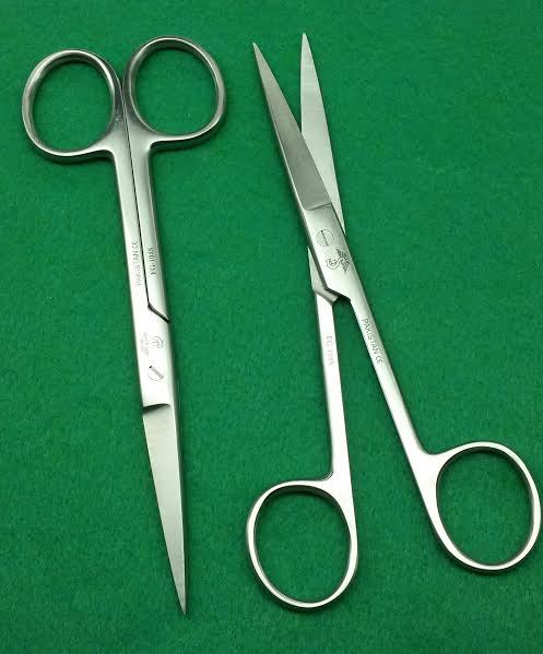 2 O.R Dressing Operating Scissors  SHARP/SHARP 5.5" ROUND PATTERN SURGICAL INST