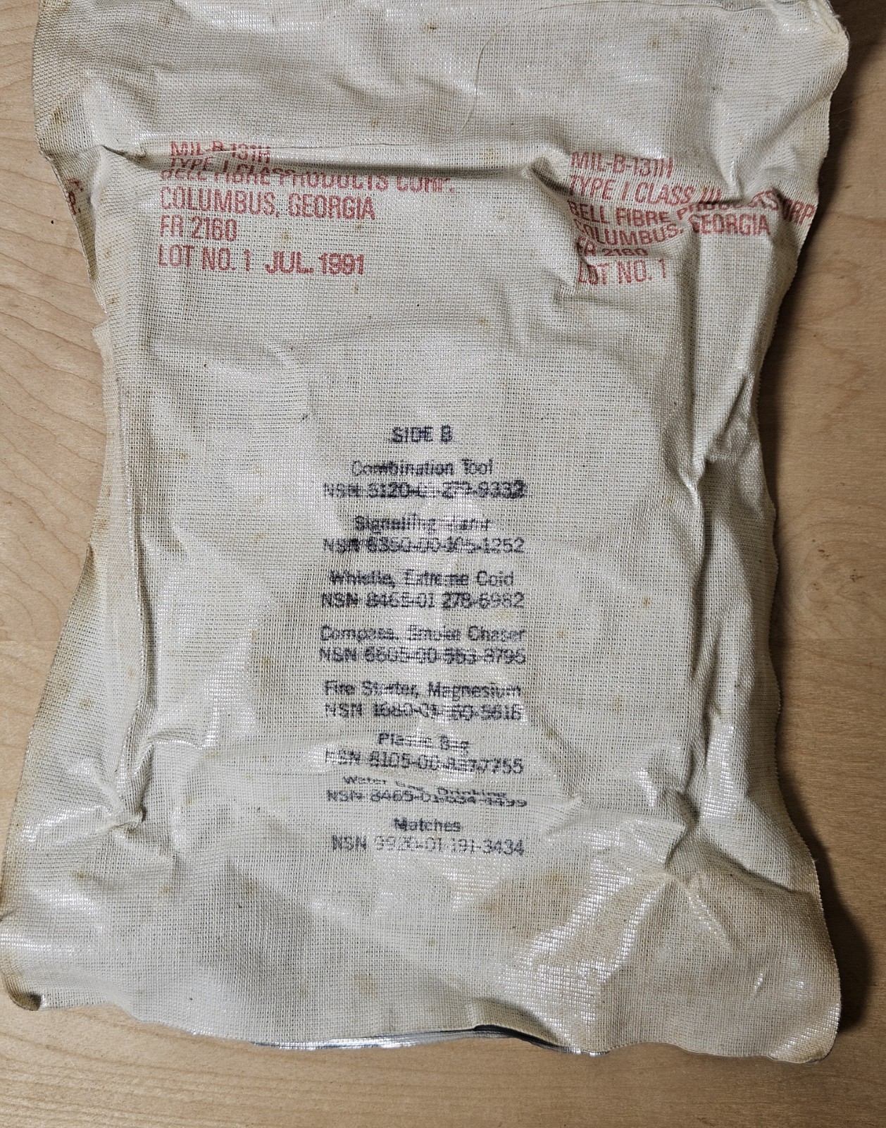 USMC 1990S Survival Kit Still Sealed! MIL-B-131H CH65