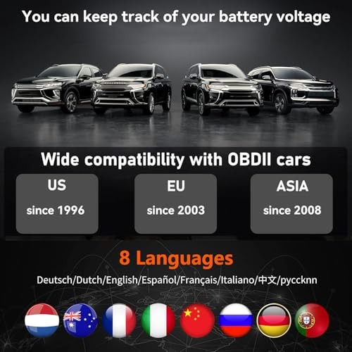 OBD2 Scanner, SC103 Car Code Reader, Diagnose Engine Light Smog Check
