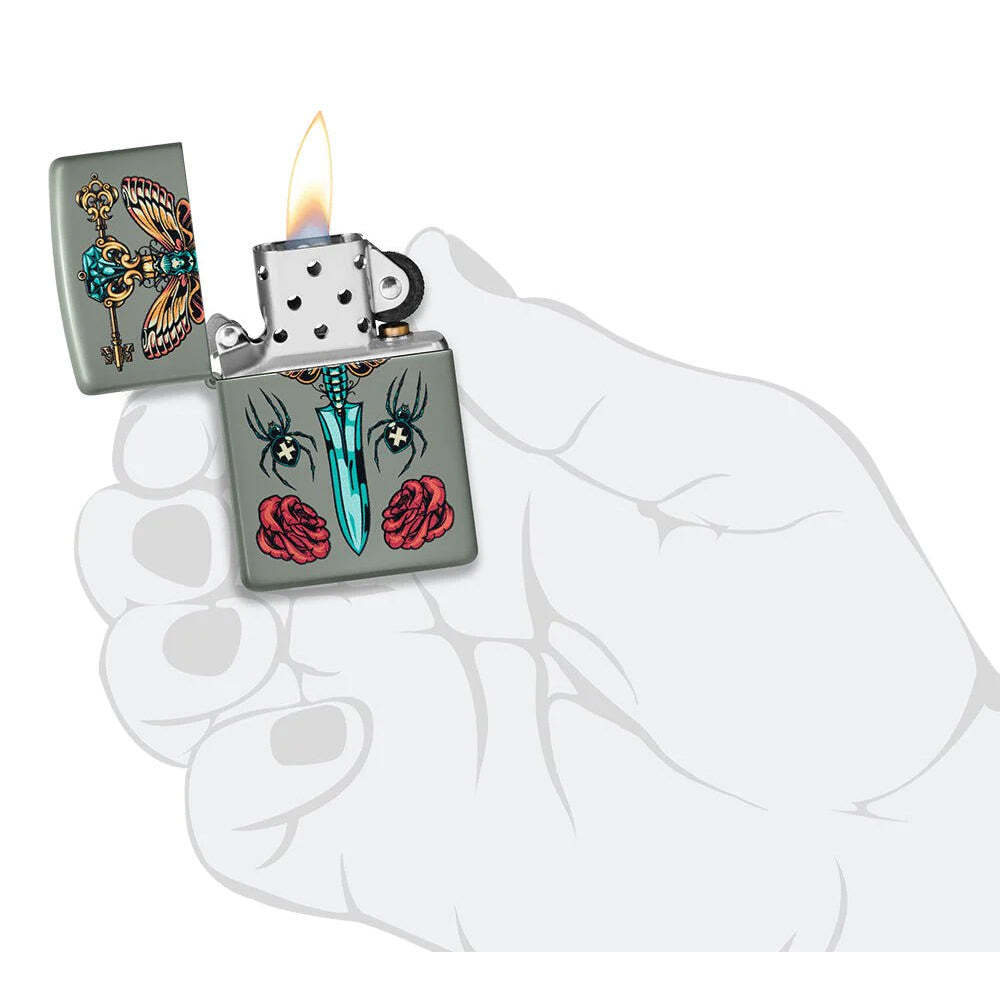 Zippo Gothic Dagger Design