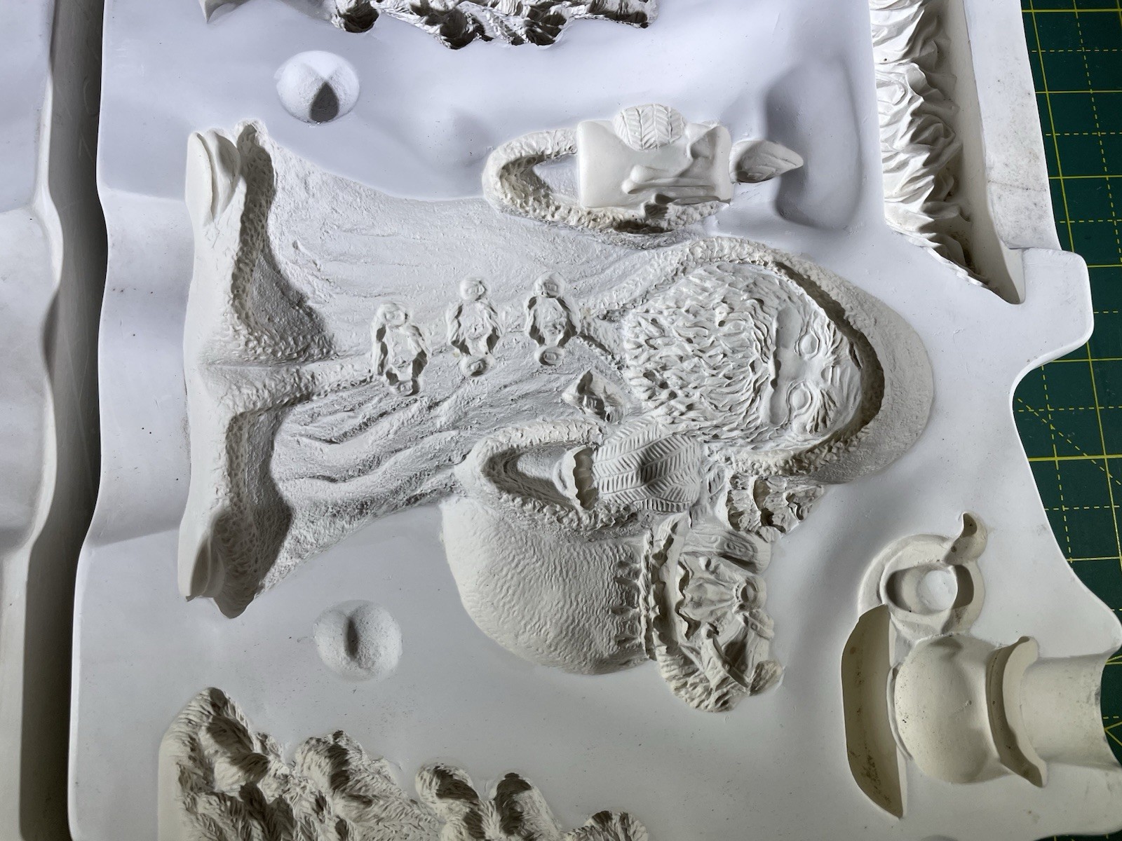 Nowell's NM-1752 Christmas Tree Santa Wreath Candle & Stand Ceramic Slip Mold