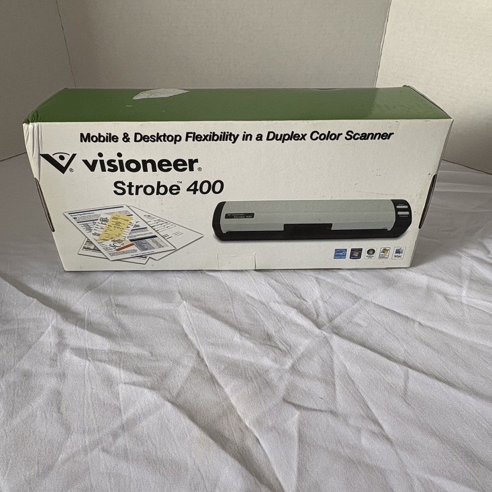 Visioneer Strobe 400 Electronic Portable Sheetfed Scanner Open Box