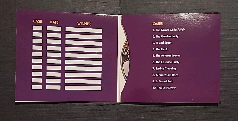 2006 Clue Game Replacement 42 Card Deck, Case File Envelope & DVD