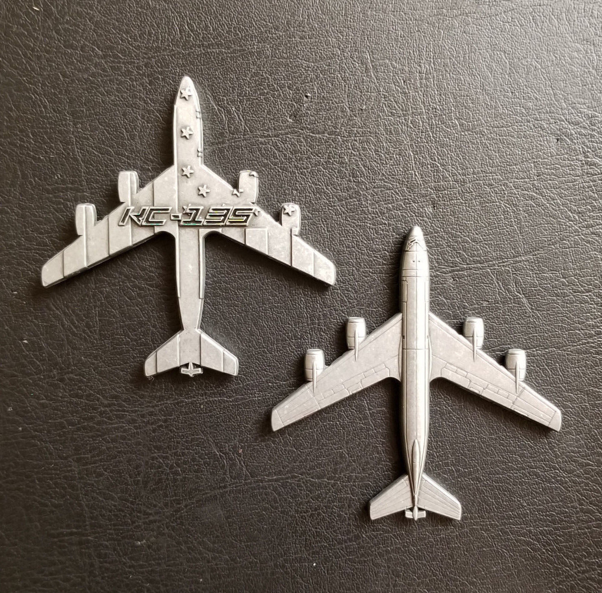 KC-135 Stratotanker Military Aircraft Shaped Challenge Coin