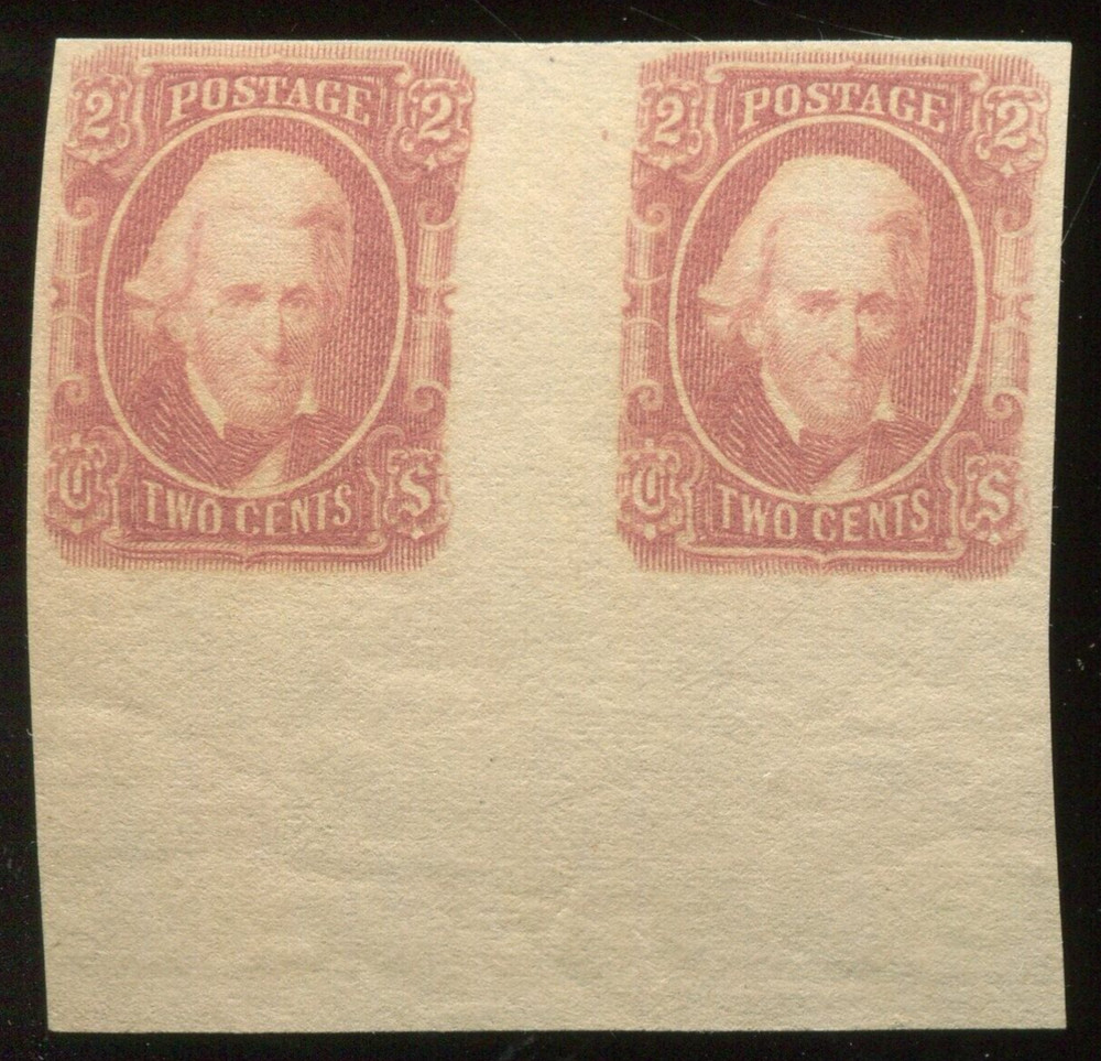 Confederate States 8 Mint Gutter Pair of 2 Stamps NH with PSE Cert LV9087