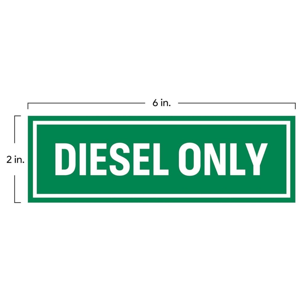 4 Pack Diesel Only sticker 2'' X 6"
