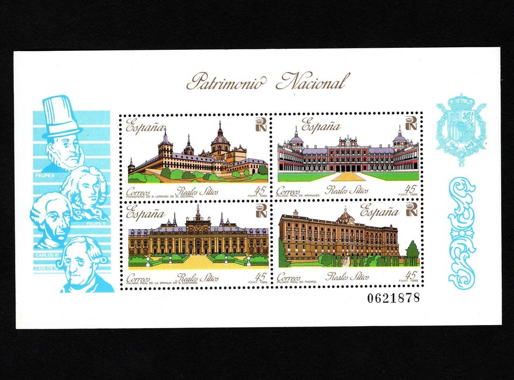 Spain, #2617 World Heritage Sites SS, 1989, MNH