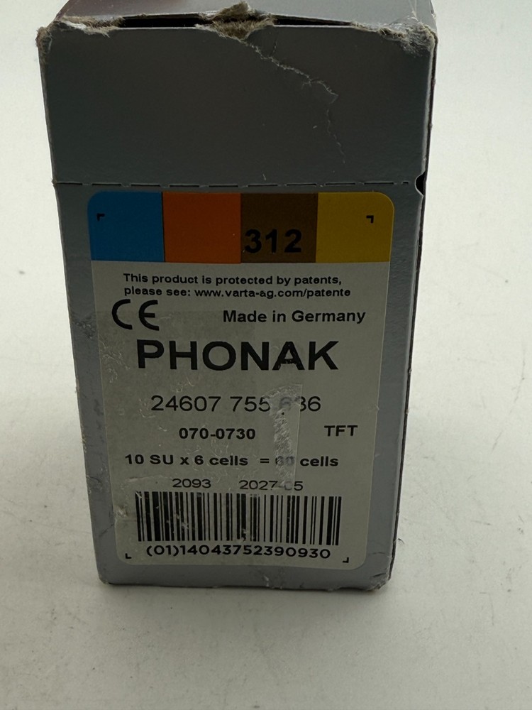 60 Battery  PHONAK Hearing Aid Battery