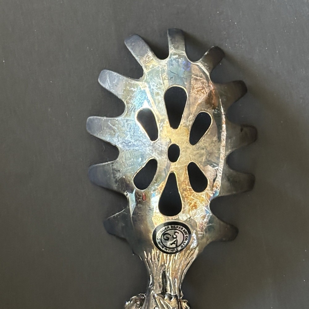 Godinger Silver Art Co Grape Vine Hostess Serving Set 4pc Sticker Patina VTG