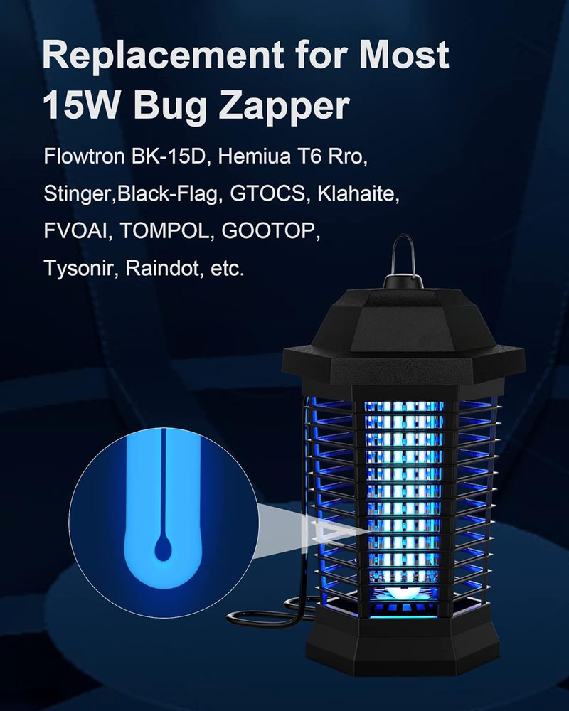 Bug Zapper Replacement Light Bulb for 15W Insect Attracting Lamp with 4-Pin Base
