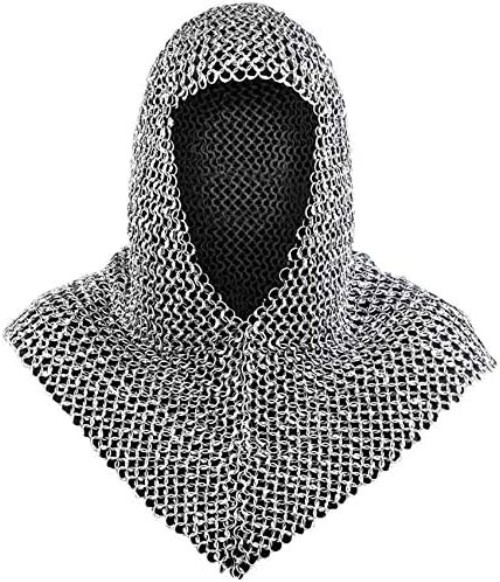 Rust-Resistant Chainmail Hood, 18.75"