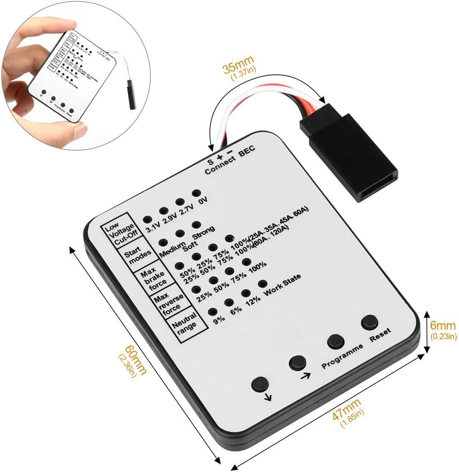 Surpass Hobby Programming Card RC Car Electronic Speed Controller Programmer LED